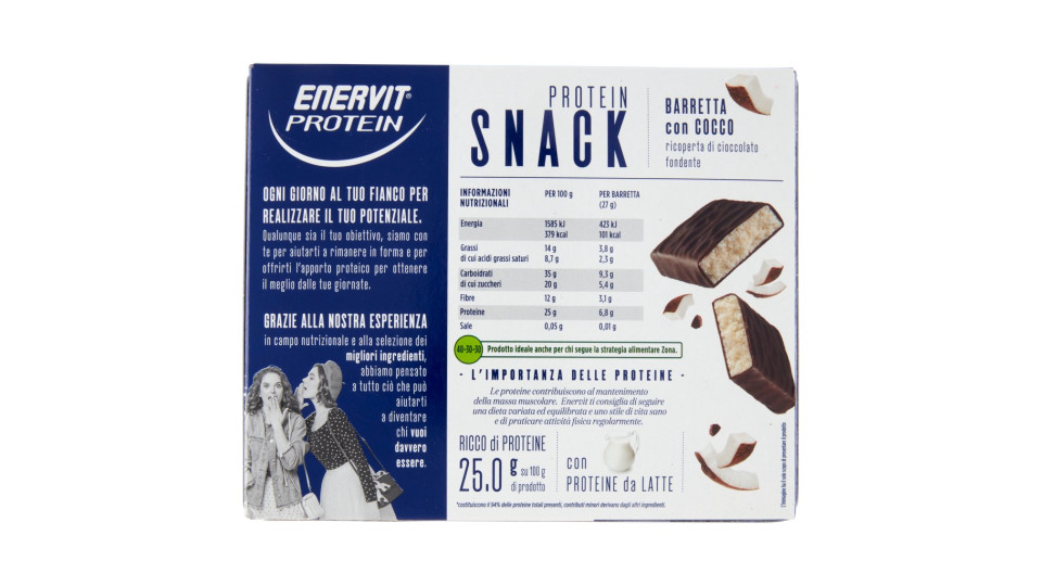 Enervit, Protein 8 snack cocco e cioccolato fondente