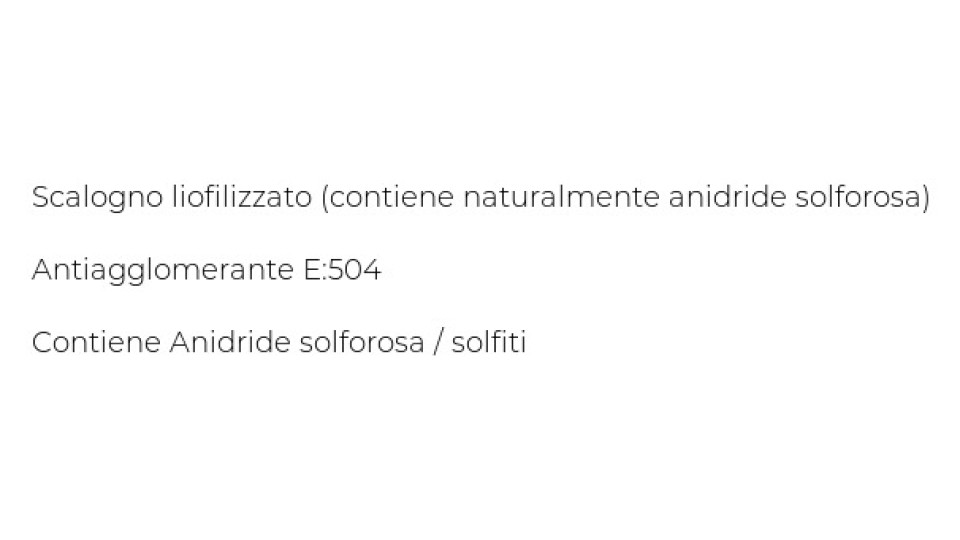 Cannamela, scalogno liofilizzato