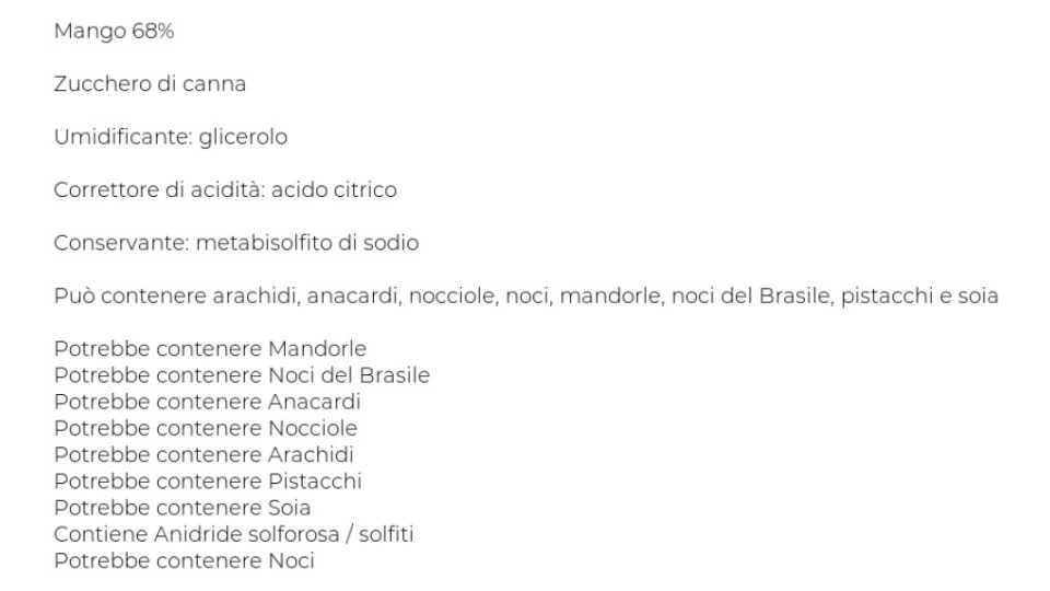 noberasco Viva il mango