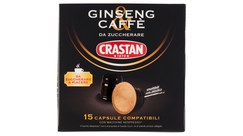 Ginseng & Caffè da Zuccherare Capsule Compatibili con Macchine Nespresso* 10 x 3,7 g