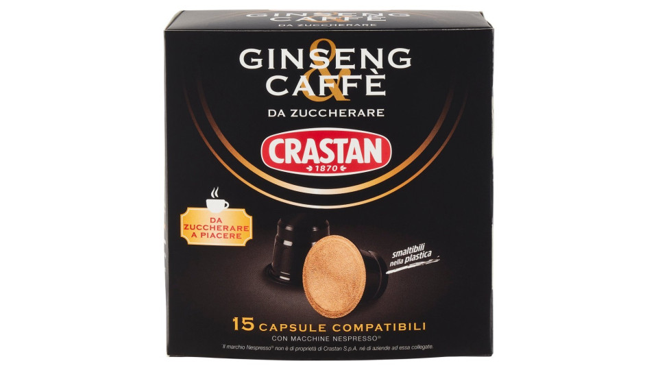 Crastan Ginseng & Caffè da Zuccherare 15 Capsule