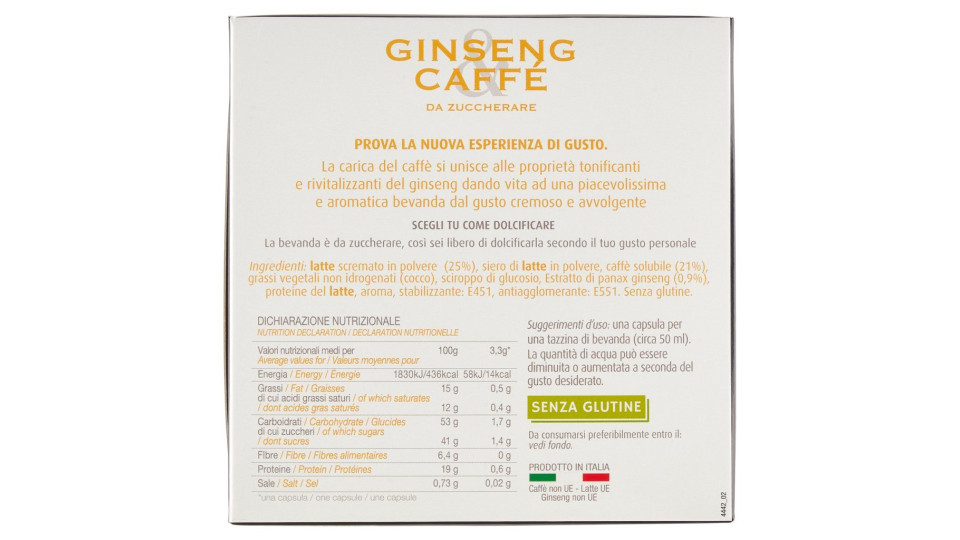 Crastan Ginseng & Caffè da Zuccherare 15 Capsule