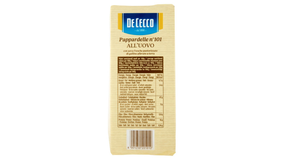 De Cecco Pappardelle n° 101 all'Uovo