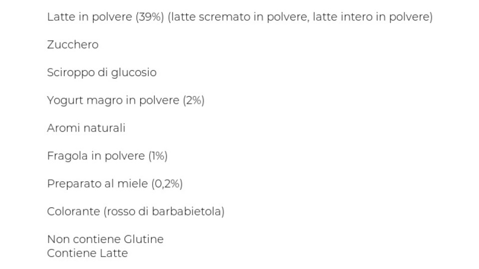 Galatine Tavolette latte e fragola