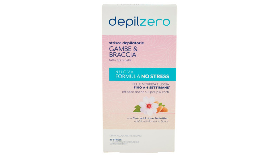 Depilzero Strisce depilatorie gambe e braccia 22 strisce +