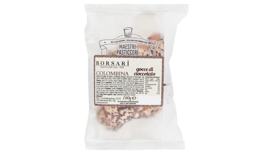 Borsari Colombina con gocce di cioccolato