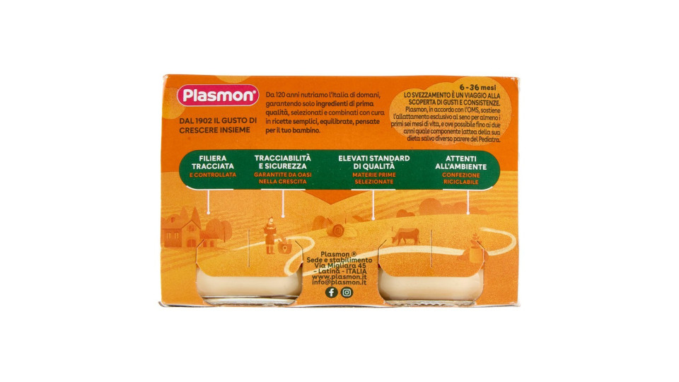 Plasmon Merenda Albicocca e Yogurt omogeneizzato con fermenti lattici pastorizzati