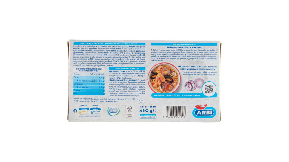 Arbi Condiscoglio al Pomodoro