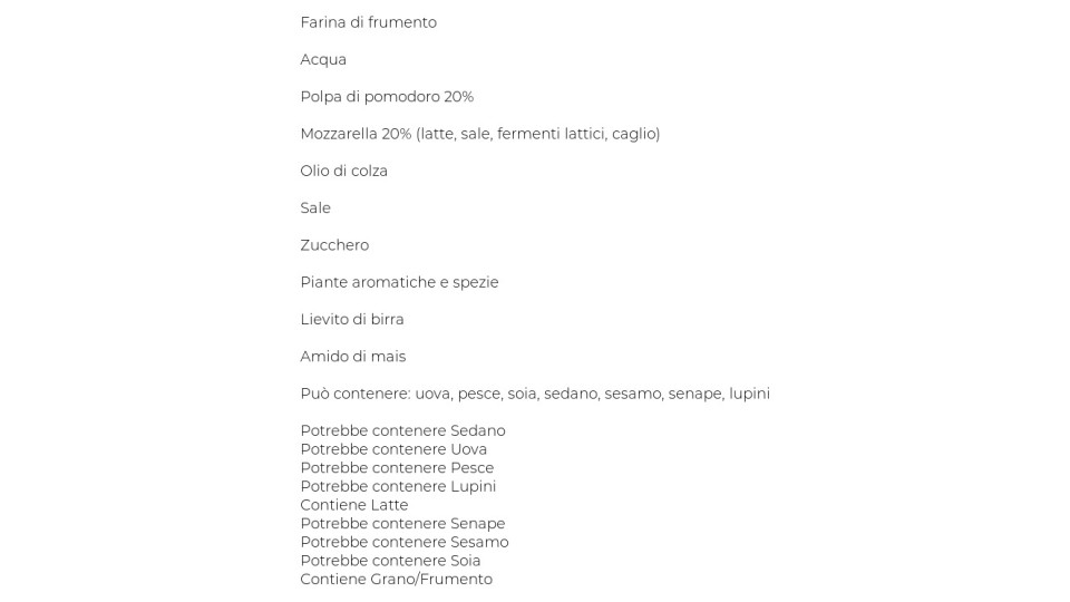 BUITONI BELLA NAPOLI MARGHERITA LA NERA pizza margherita al carbone vegetale surgelata