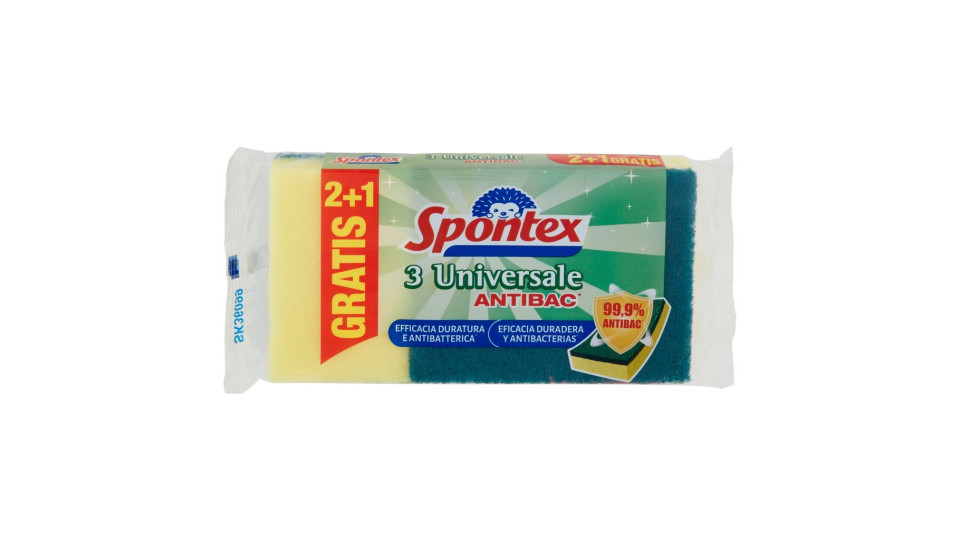 Spontex Spugna abrasiva Universale Salvaunghie x2+1