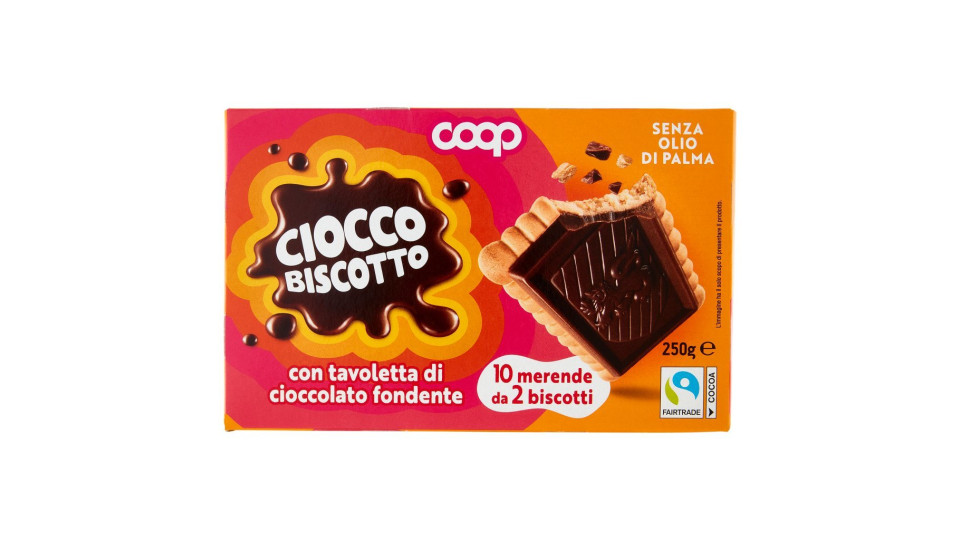 Ciocco Biscotti Con Tavoletta Di Cioccolato Fondente