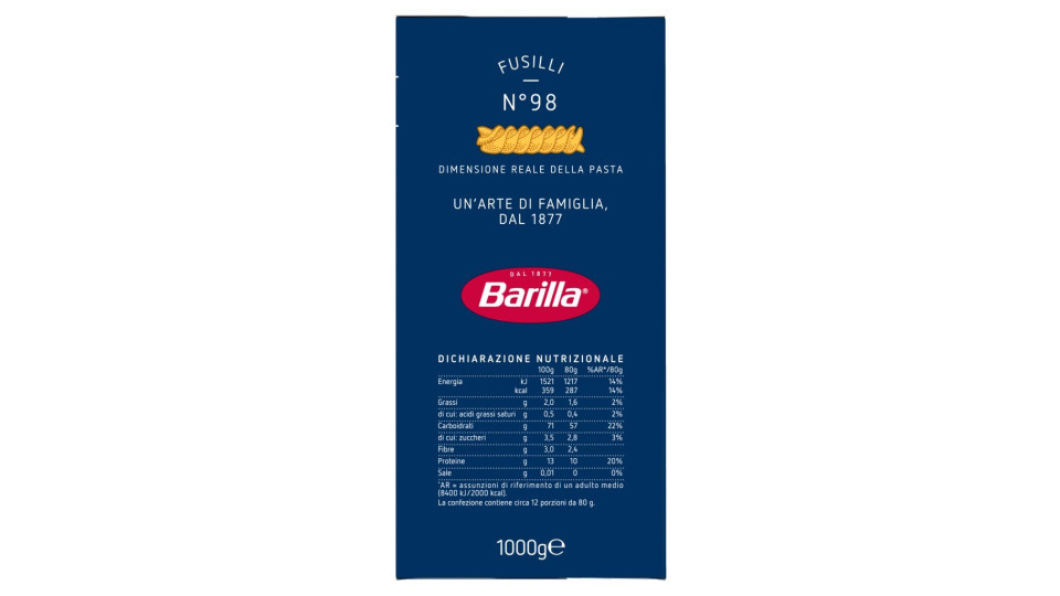 Barilla Fusilli n.98 Box