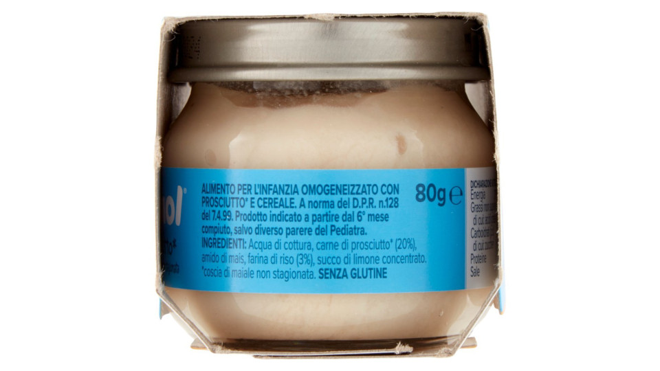 Nipiol Prosciutto* Omogeneizzato con prosciutto* e cereale