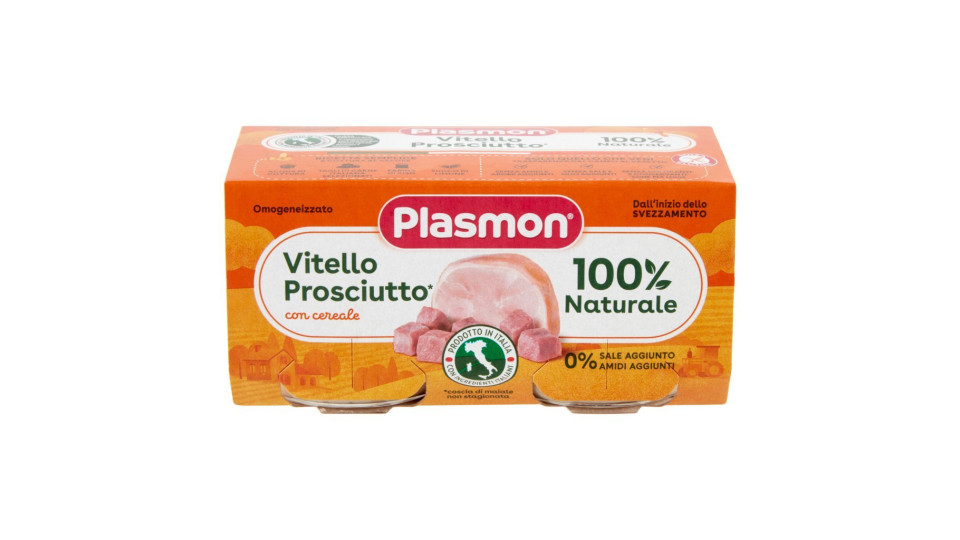 Plasmon Vitello e Prosciutto* Omogeneizzato con carne e cereale