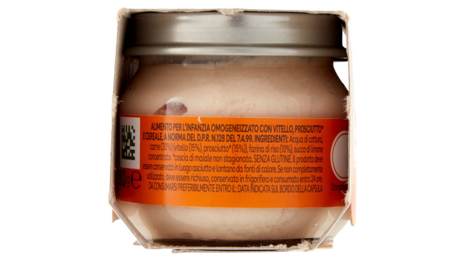 Plasmon Vitello e Prosciutto* Omogeneizzato con carne e cereale