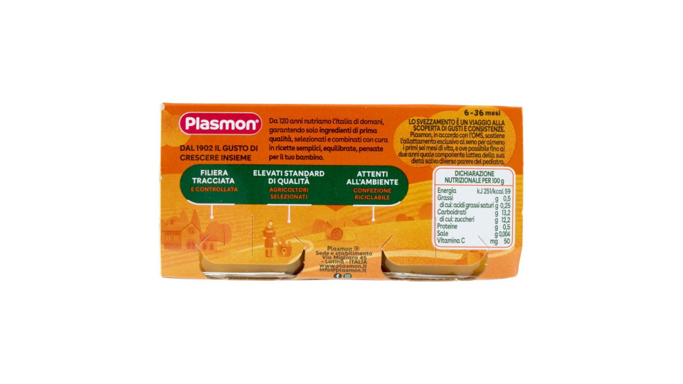 Plasmon Pesca con Mela Omogeneizzato