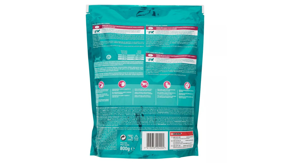 PURINA ONE BIFENSIS Gatto Crocchette URINARY CARE Ricco in Pollo e Frumento
