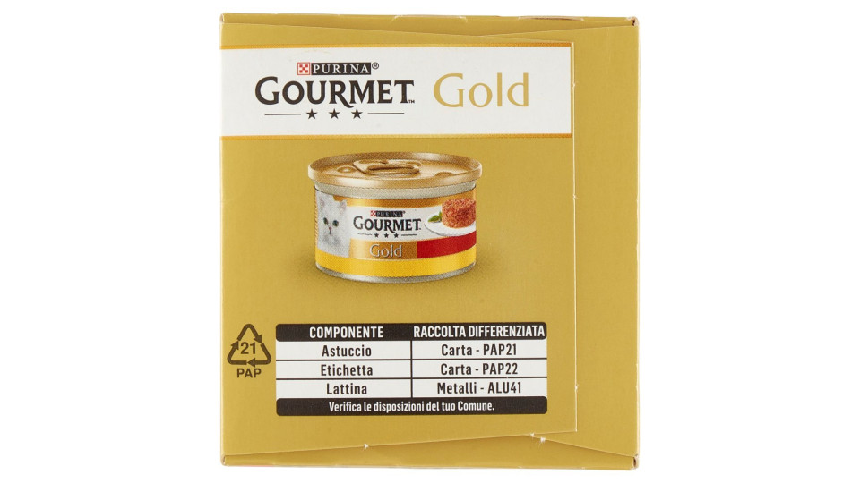 PURINA GOURMET Gold Tortini Gatto con Pollo e Carote, con Manzo e Pomodorini
