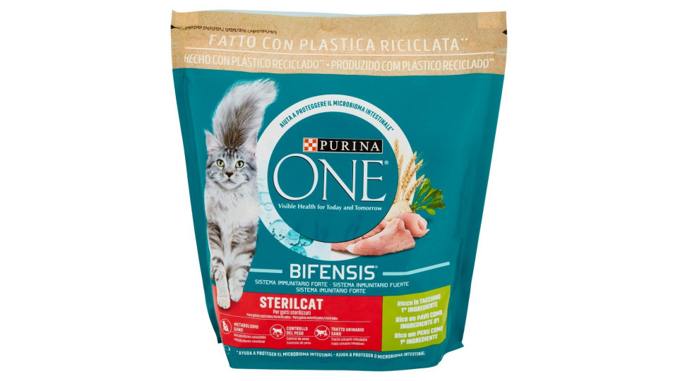 PURINA ONE BIFENSIS Gatto Crocchette STERILCAT Ricco in Tacchino e Frumento Sacco