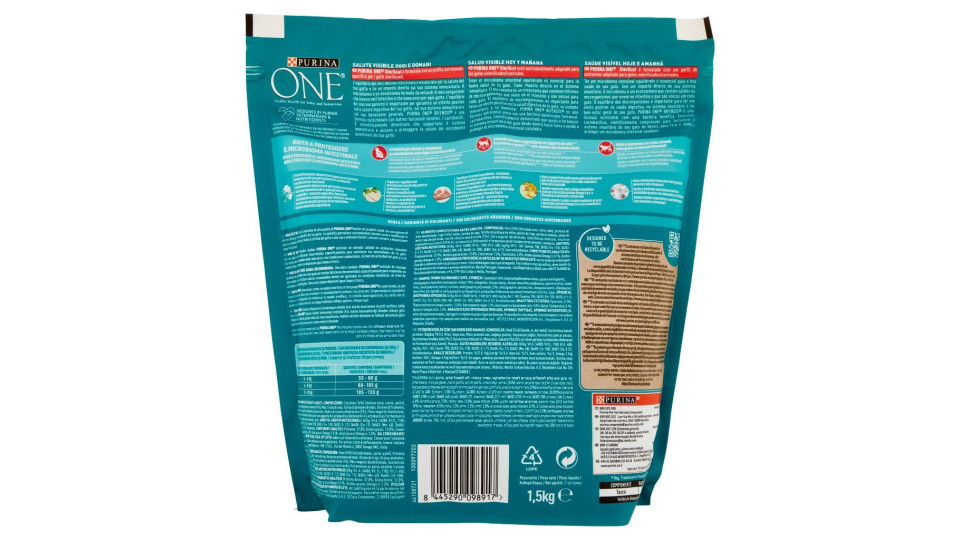 PURINA ONE BIFENSIS Gatto Crocchette STERILCAT Ricco in Tacchino e Frumento Sacco