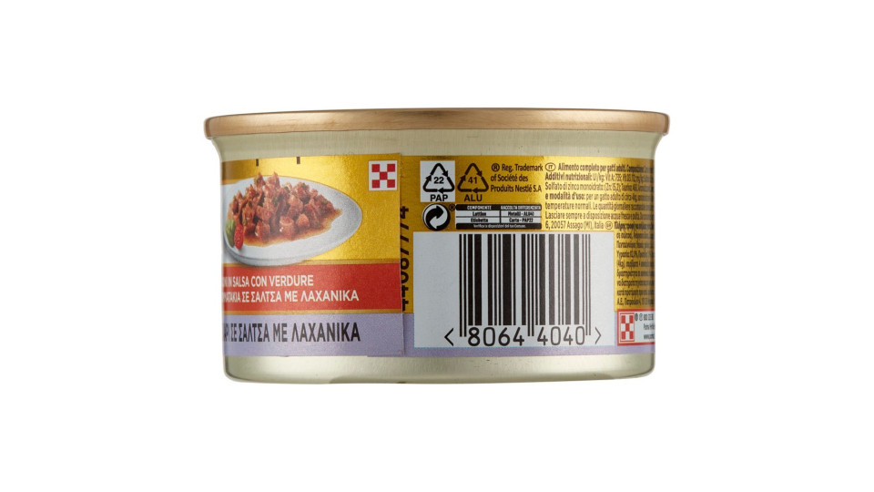 PURINA GOURMET Gold Gatto Dadini in salsa con Verdure con Trota e Verdure lattina