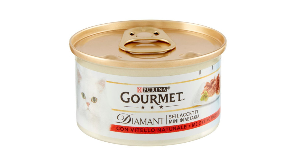 PURINA GOURMET Diamant Gatto Sfilaccetti con delizioso vitello lattina