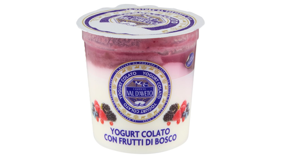 Caseificio Val d'Aveto lo Yogurt Colato con Frutti di Bosco