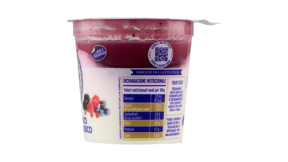 Caseificio Val d'Aveto lo Yogurt Colato con Frutti di Bosco