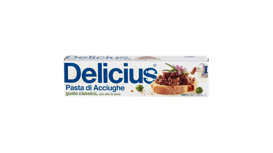 Delicius Pasta di Acciughe gusto ricco, con olio di oliva e salsa piccante