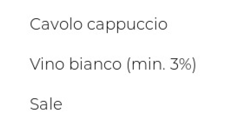 Zuccato Crauti al naturale con Vino Bianco