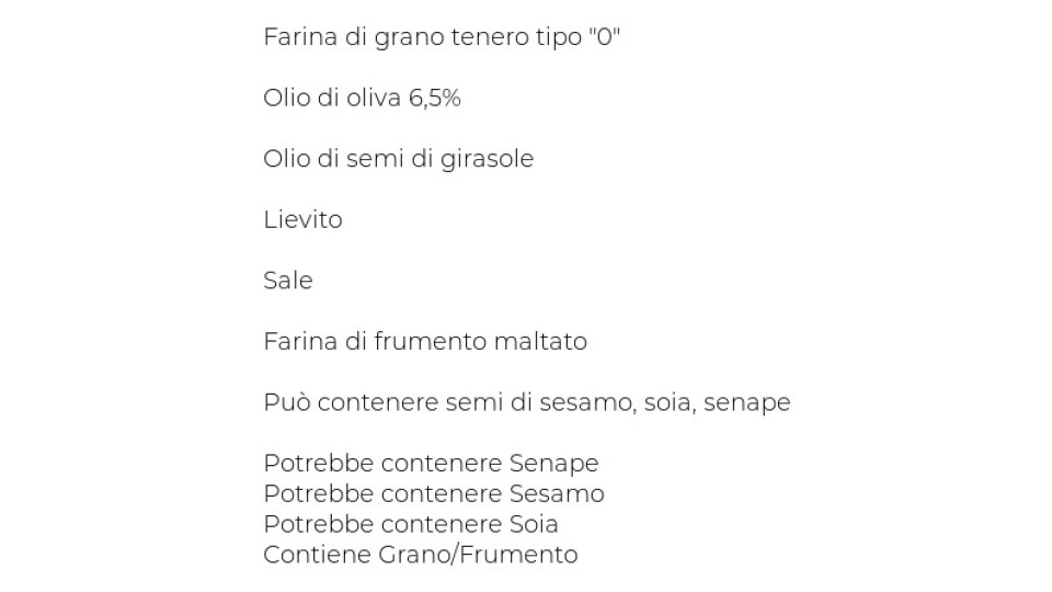 panealba Stiratini olio d'oliva