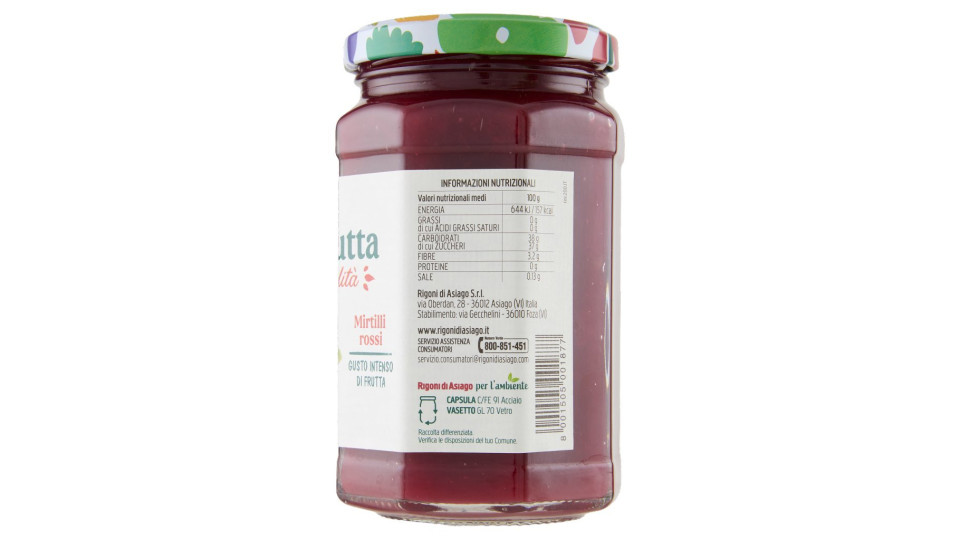 Rigoni di Asiago Fiordifrutta Mirtilli Rossi di Bosco