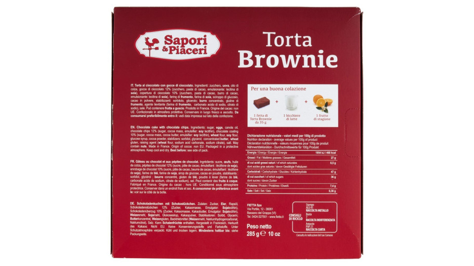Sapori & Piaceri Linea Torte Torta Brownie