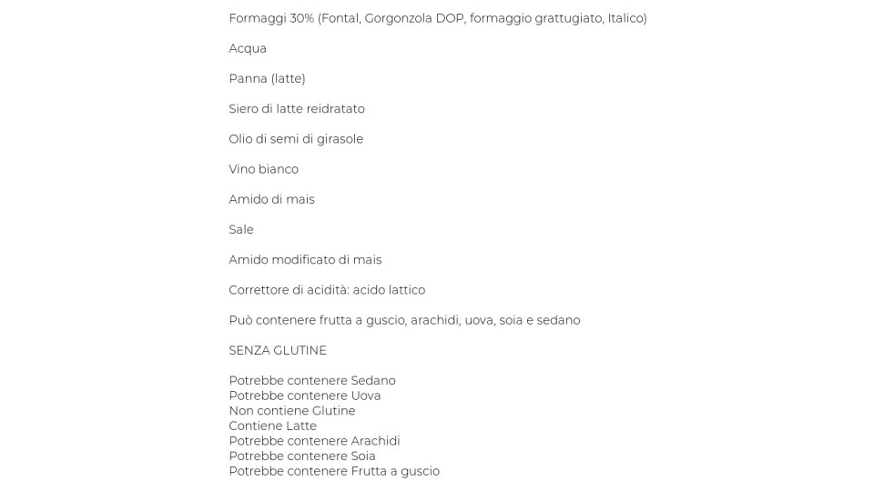Biffi Sugo ai 4 Formaggi