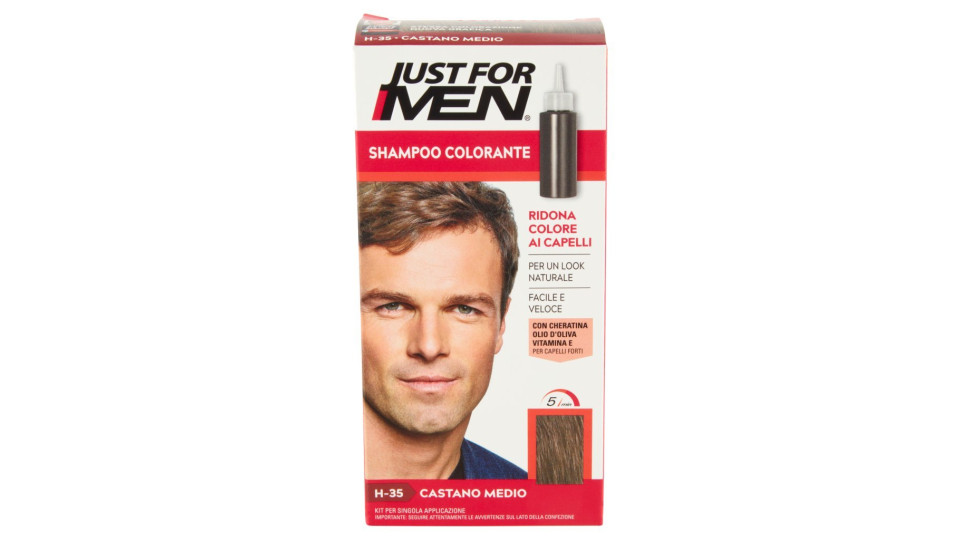 Just For Men Shampoo colorante castano medio H-35