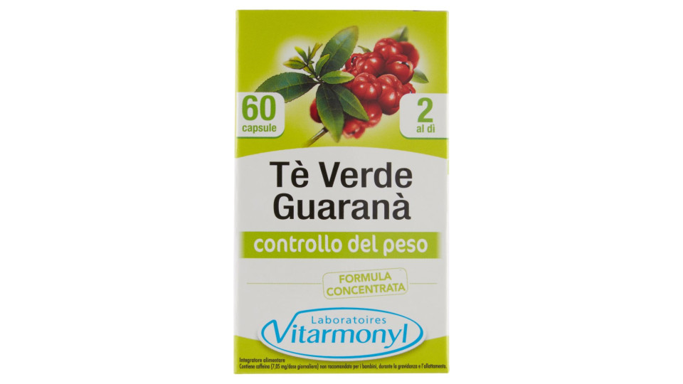 Laboratoires Vitarmonyl Tè Verde Guaranà controllo del peso 60 capsule