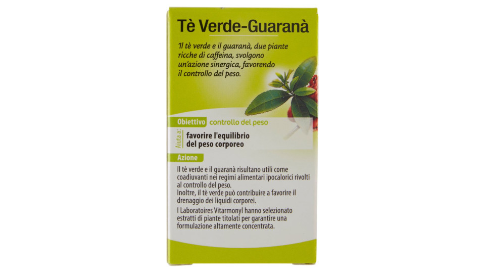Laboratoires Vitarmonyl Tè Verde Guaranà controllo del peso 60 capsule