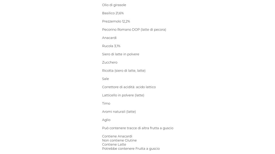 Barilla, Sugo al Basilico     