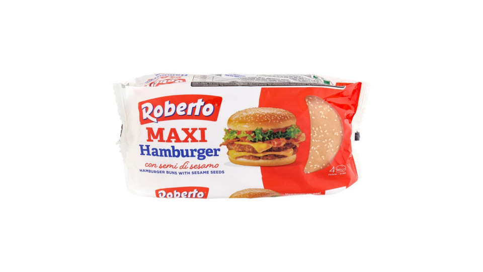 Roberto Maxi Hamburger con semi di sesamo 4 Panini
