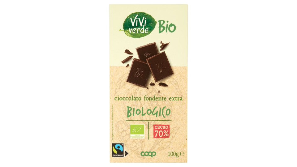Vivi Verde Cioccolato Fondente Extra Biologico Cacao 70%