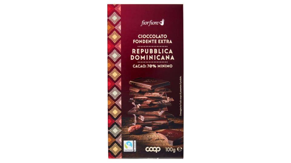 Cioccolato Fondente Extra Repubblica Dominicana Cacao: 70% Minimo