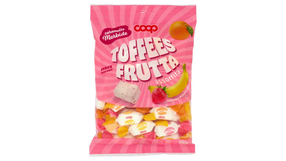 Caramelle Toffees Frutta Assortita Arancia, Banana, Fragola