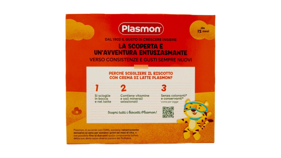 Plasmon il Biscotto dei bambini con Crema di Latte