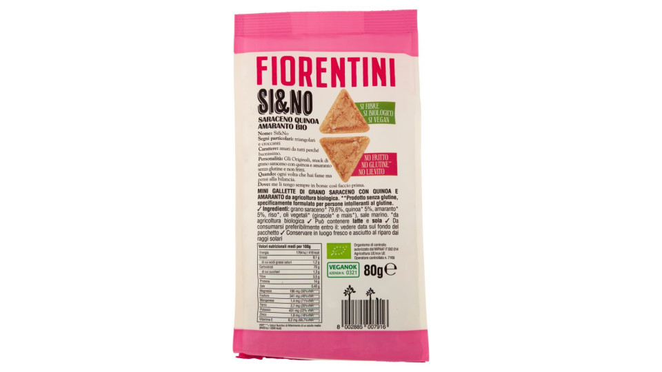Fiorentini, Si&No di saraceno quinoa amaranto biologico