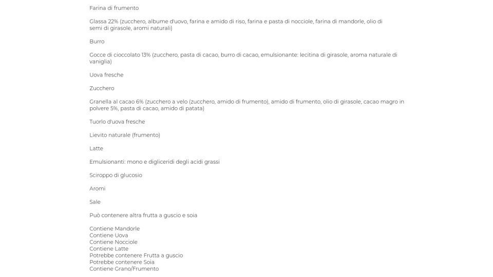 Borsari Colombina con gocce di cioccolato
