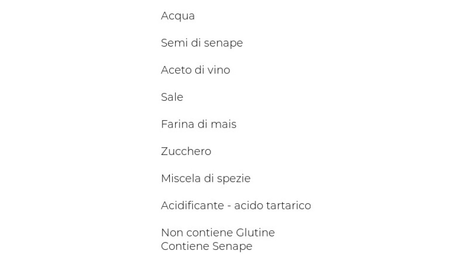 Orco, senape classica monodose