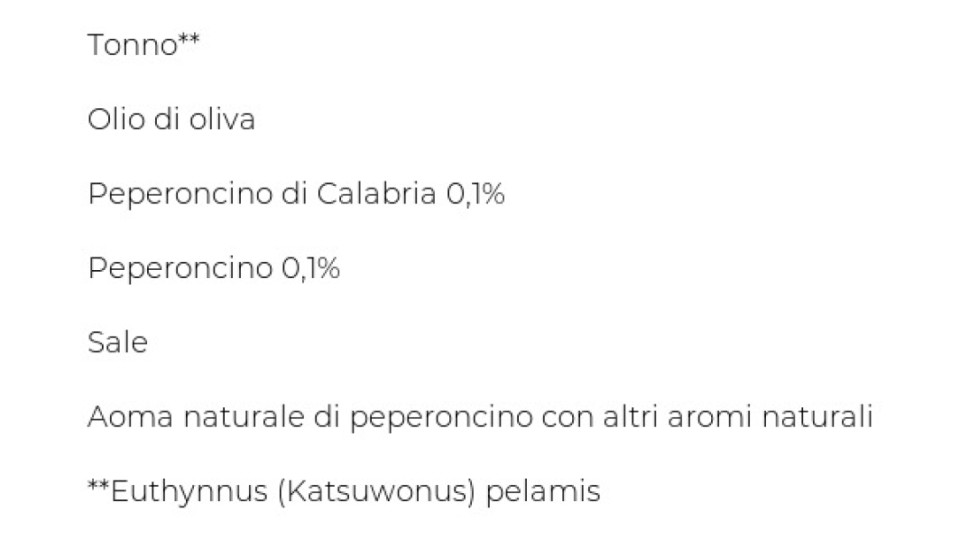 Rio mare i Sughi con Tonno e Peperoncino di Calabria