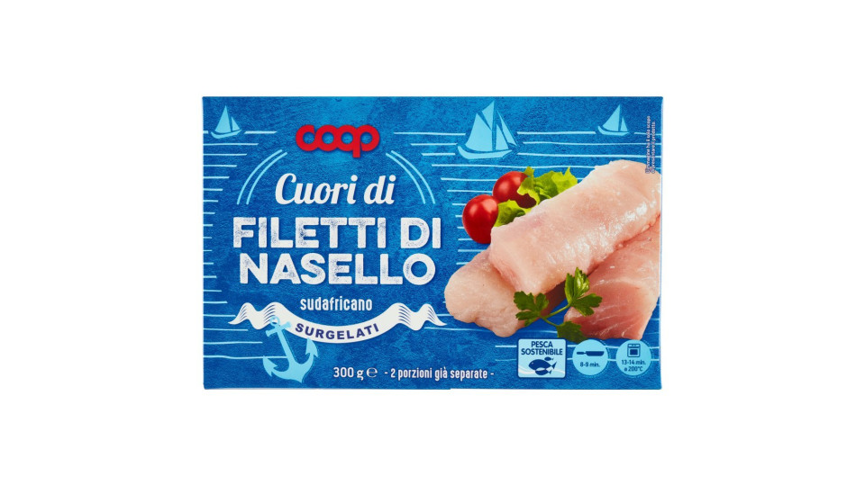 Cuori Di Filetti Di Nasello Sudafricano Surgelati