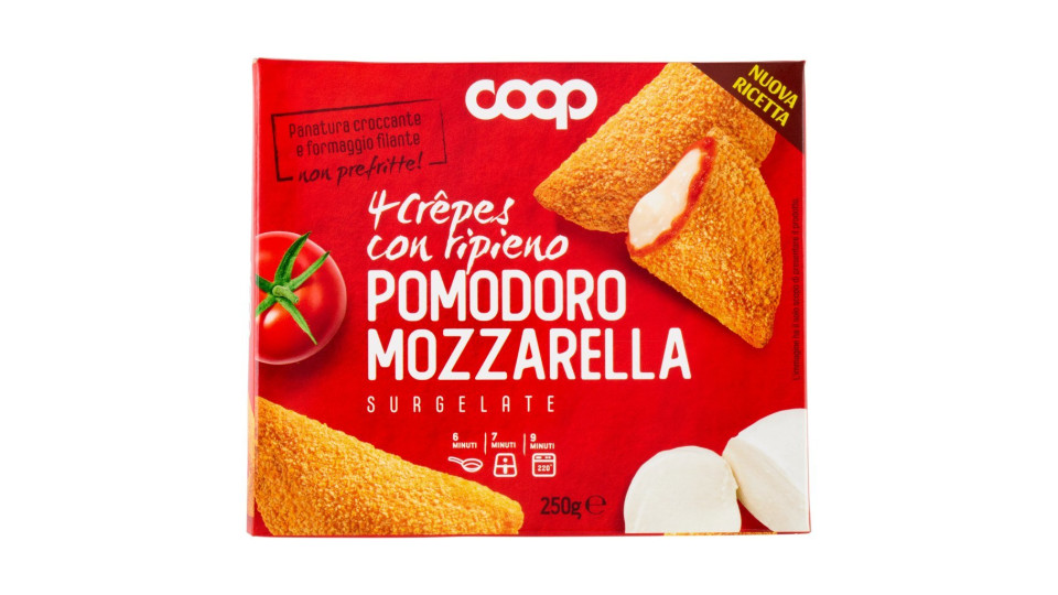 4 Crêpes con Ripieno ai Formaggi Mozzarella, Edamer, Emmental Surgelate 4 x 62,5 g