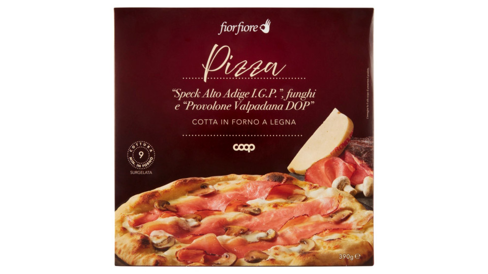 Pizza "speck Alto Adige I.g.p." E Funghi Con "provolone Valpadana Dop" Surgelata